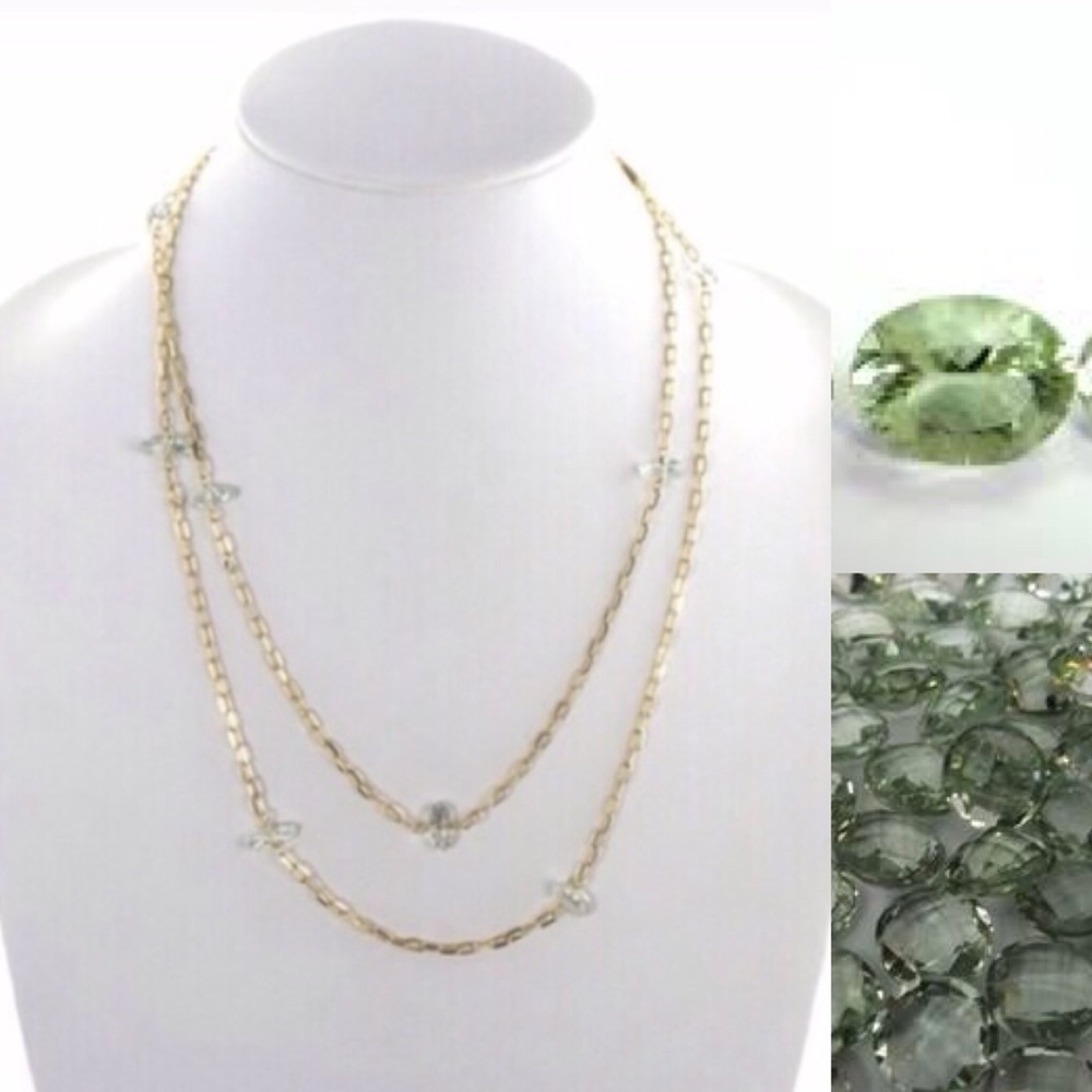 Colette Malouf Green Amethyst Necklace